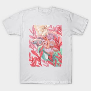 The Mermaid underwater with fish T-Shirt